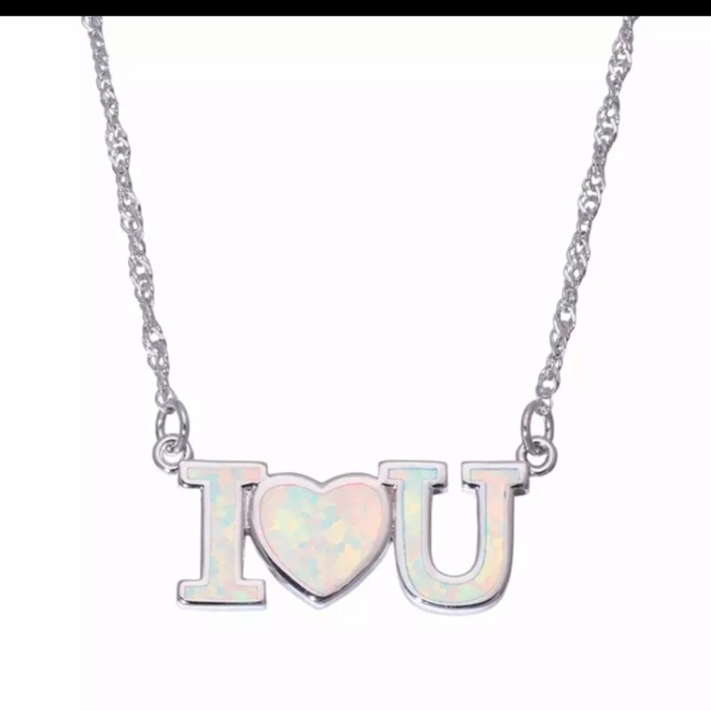 I Love You Sterling Silver Necklace - Picture 2 of 5